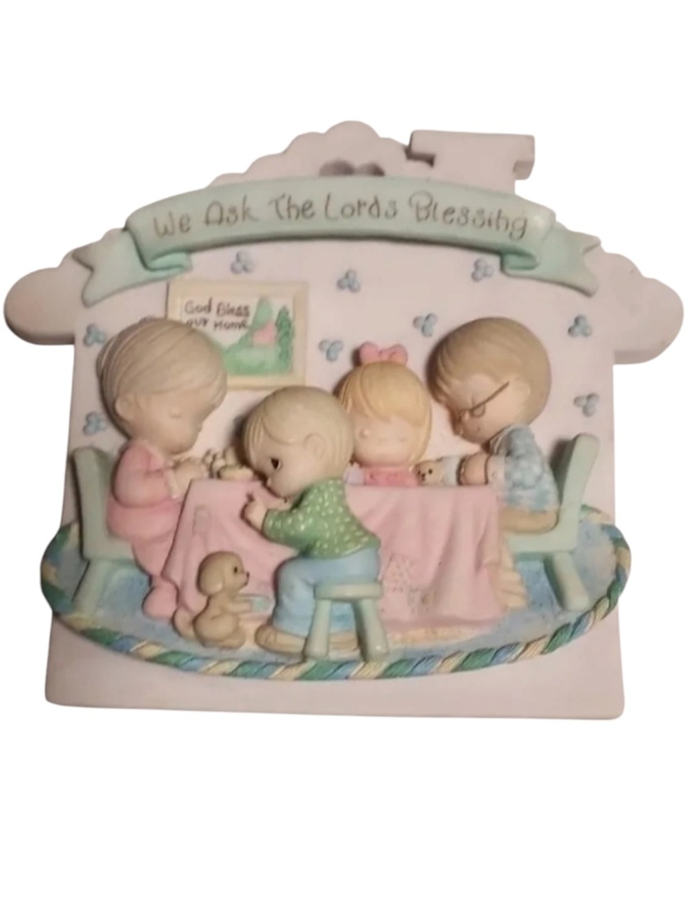 Precious Moments "We Ask The Lord's Blessing" Wall Plaque
